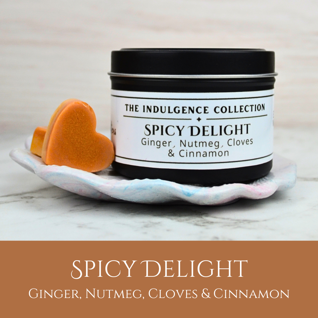 Spicy Delight: Ginger, Nutmeg, Cloves & Cinnamon - Eco Soy Wax Melt Tin