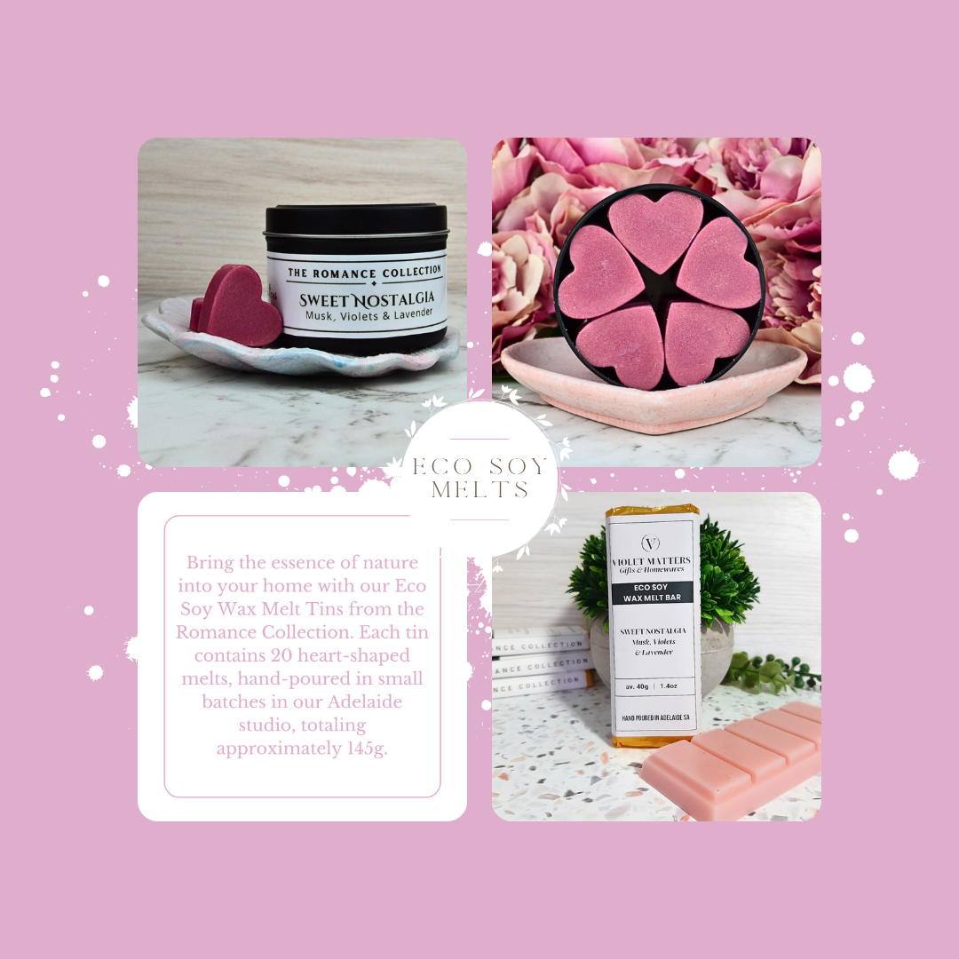 Sweet Nostalgia: Musk, Violets & Lavender - Eco Soy Wax Melt Tin