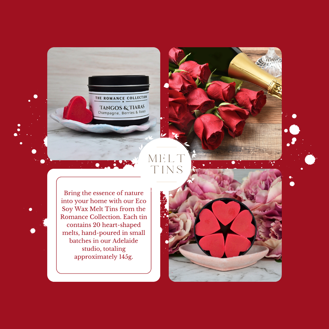 Tangos & Tiaras: Champagne & Strawberries - Eco Soy Wax Melt Tin