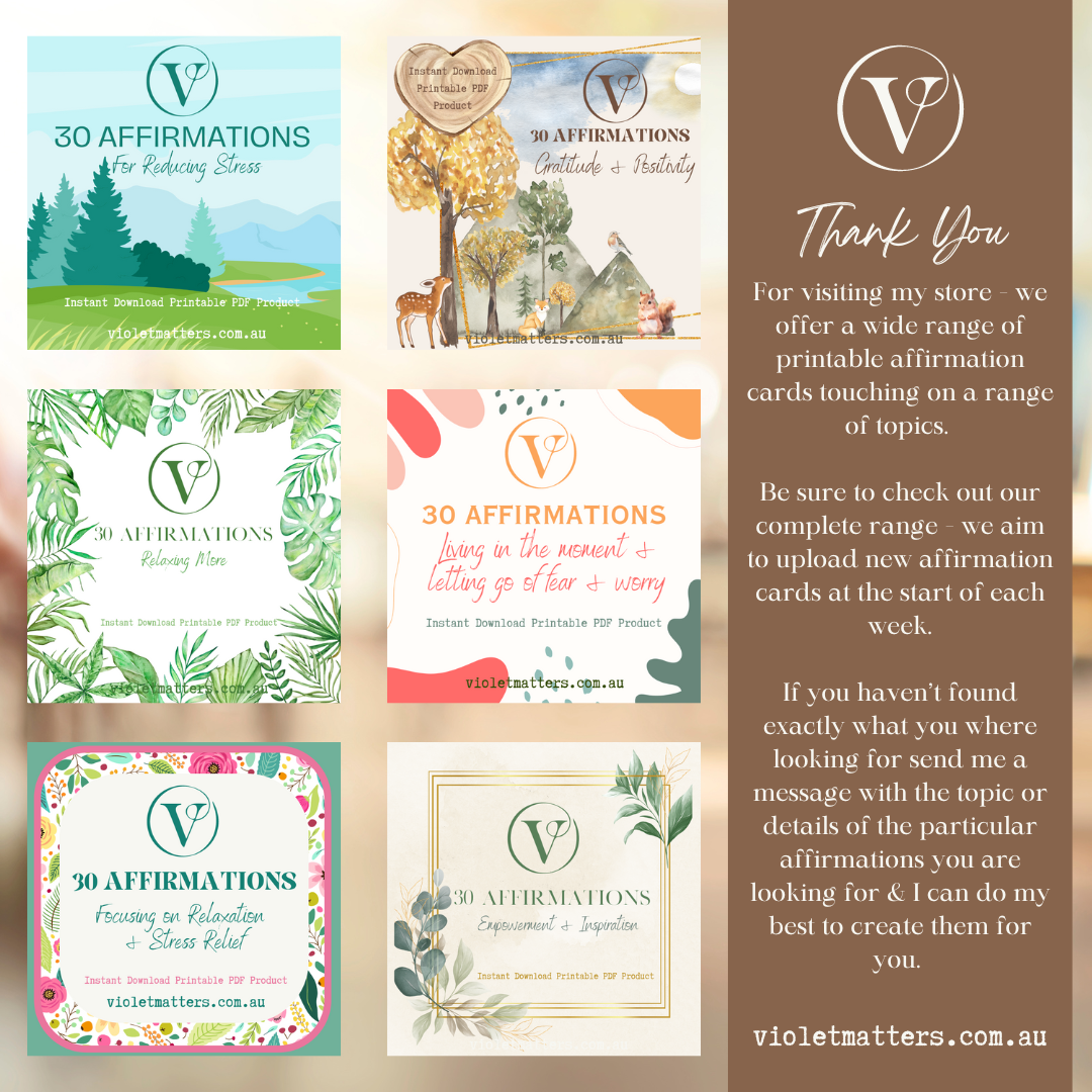 Printable Affirmation Card Set - Digital Download PDF - For teenagers heading off to high school