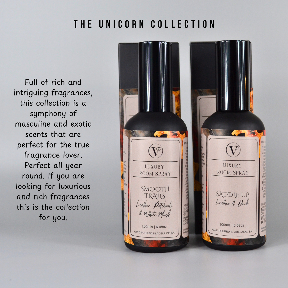 Smooth Trails: Leather, Patchouli & White Musk - 100ml Room Spray