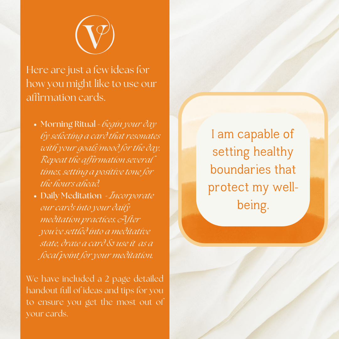 Printable Affirmation Card Set - Digital Download PDF - Increasing Self-Esteem