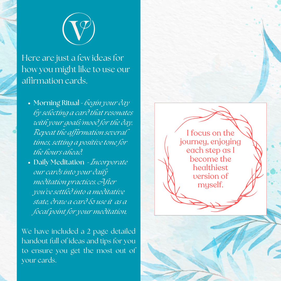 Printable Affirmation Card Set - Digital Download PDF - Getting Fit