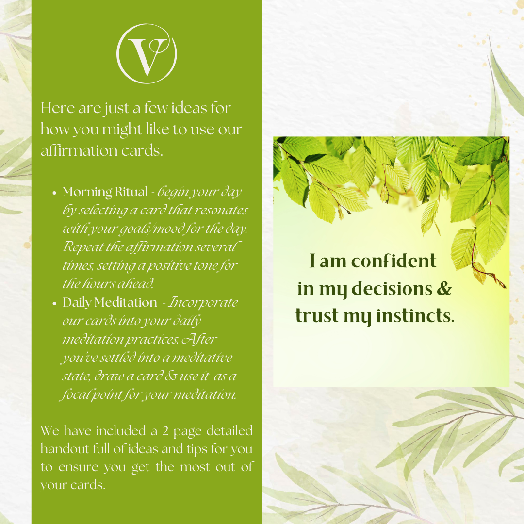 Printable Affirmation Card Set - Digital Download PDF - For a Positive Him