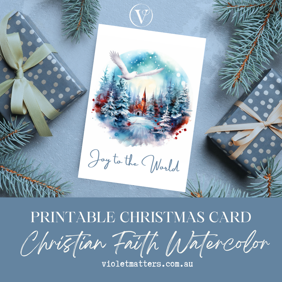 Joy To The World Printable Christmas A5 Card