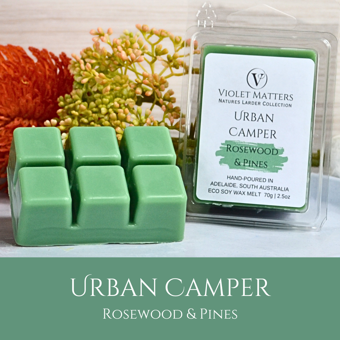 Urban Camper: Rosewood & Pines - Eco Soy Wax Melt Clam Shell