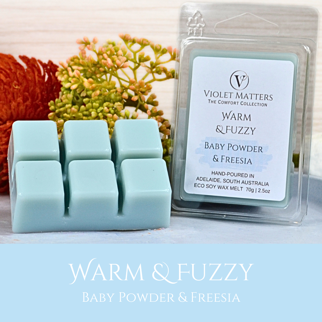 Warm & Fuzzy: Baby Powder & Freesia - Eco Soy Wax Melt