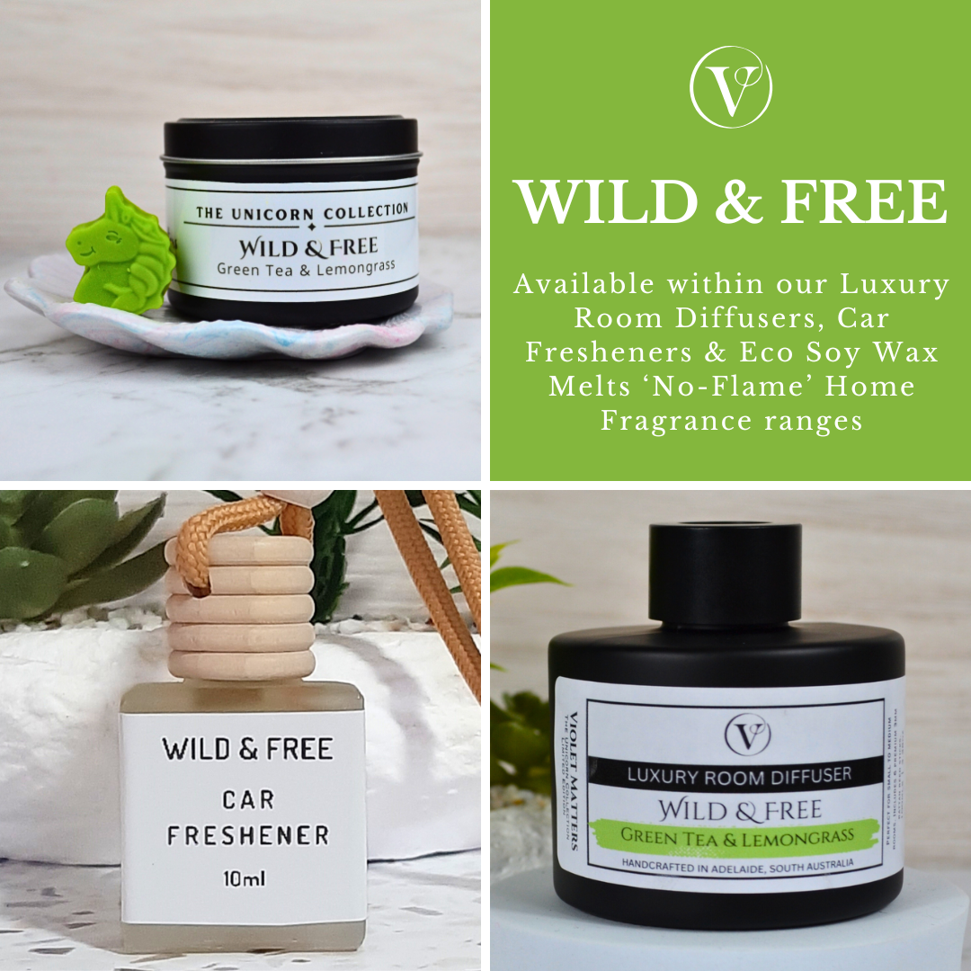 Wild & Free: Green Tea & Lemongrass - Eco Soy Wax Melt Tin
