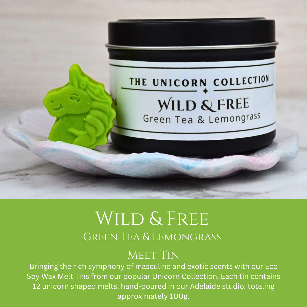 Wild & Free: Green Tea & Lemongrass - Eco Soy Wax Melt Tin