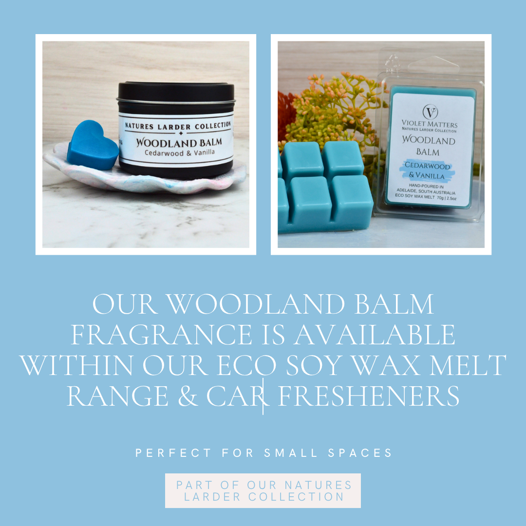 Woodland Balm: Cedarwood & Vanilla - Eco Soy Wax Melt Tin