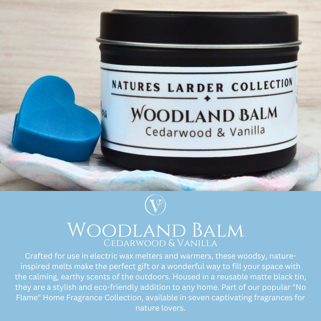Woodland Balm: Cedarwood & Vanilla - Eco Soy Wax Melt Tin