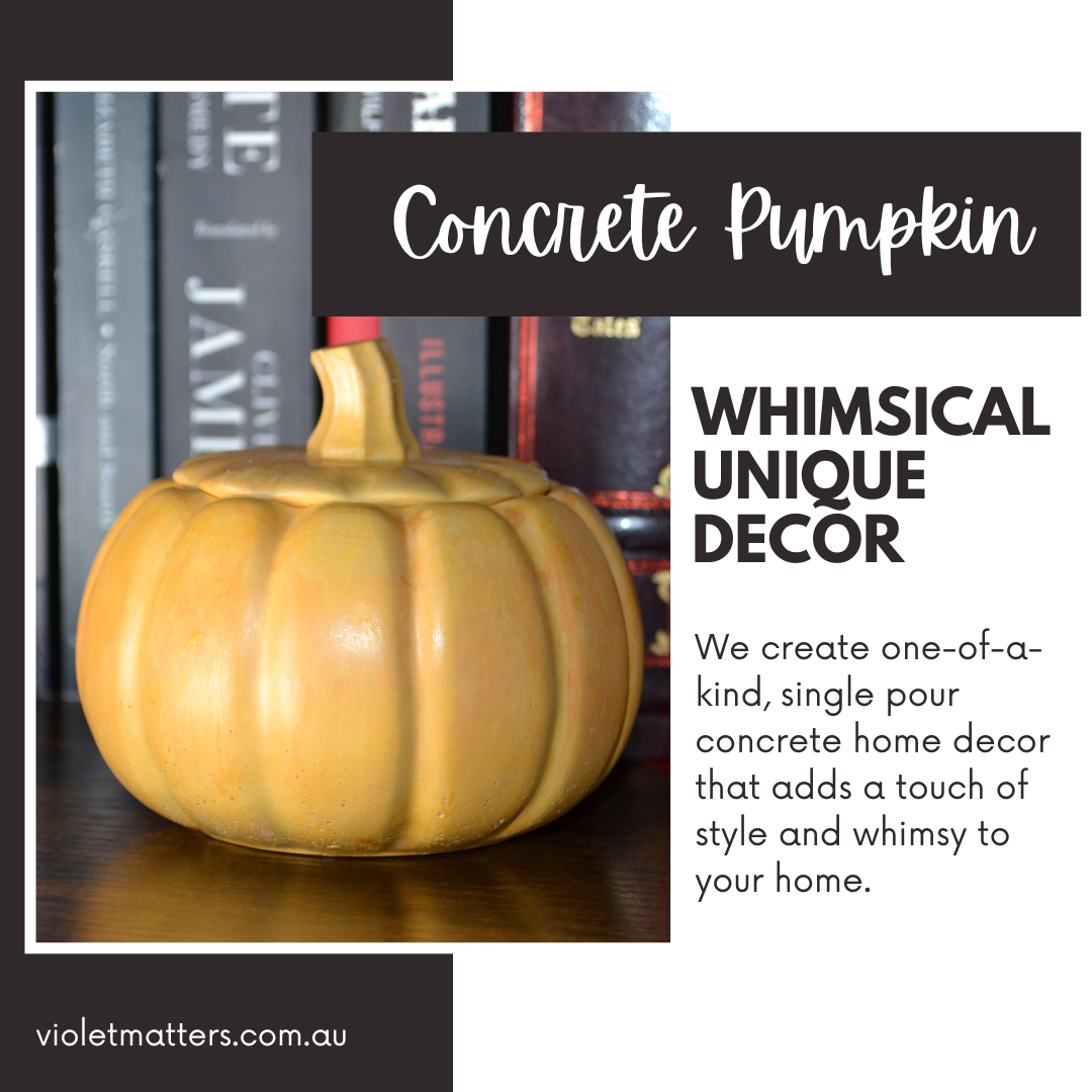 Pumpkin Home Decor: Pumpkin Concrete Jar,