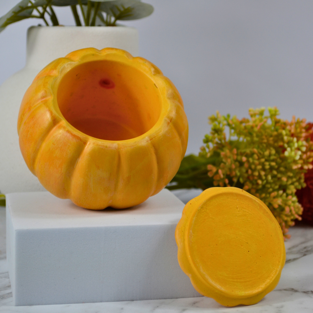 Pumpkin Home Decor: Pumpkin Concrete Jar,