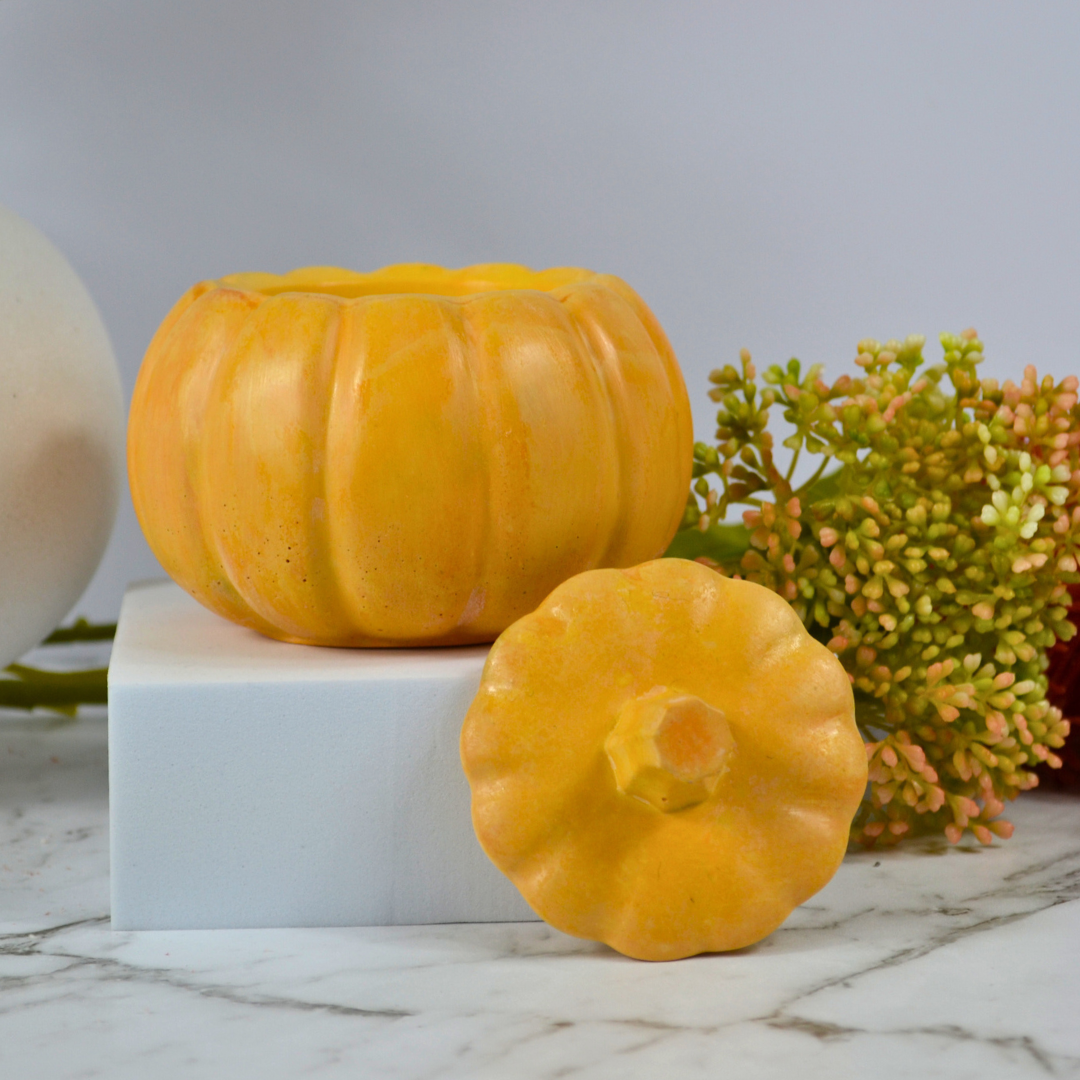 Pumpkin Home Decor: Pumpkin Concrete Jar,