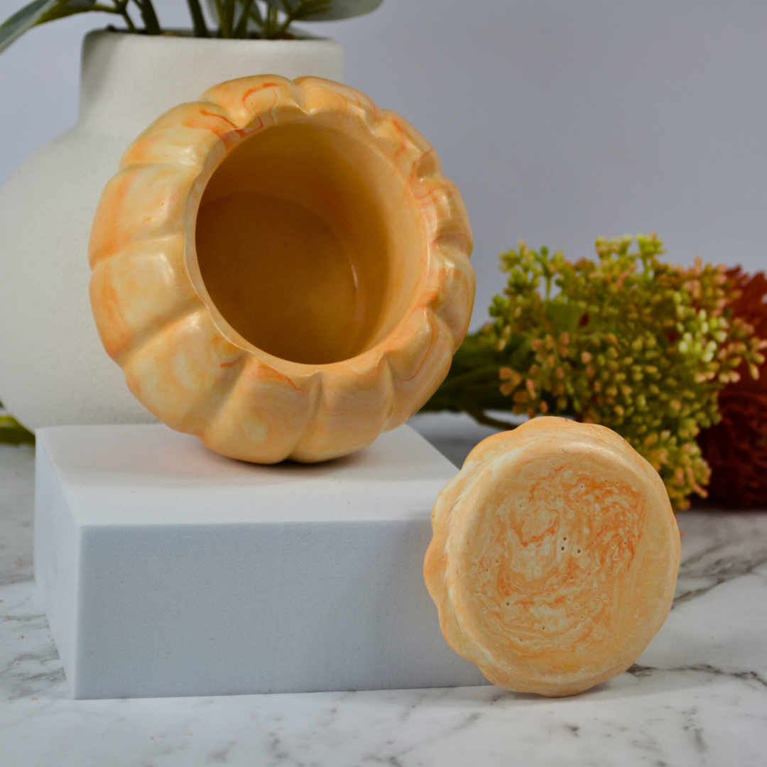 Pumpkin Home Decor: Pumpkin Concrete Jar,