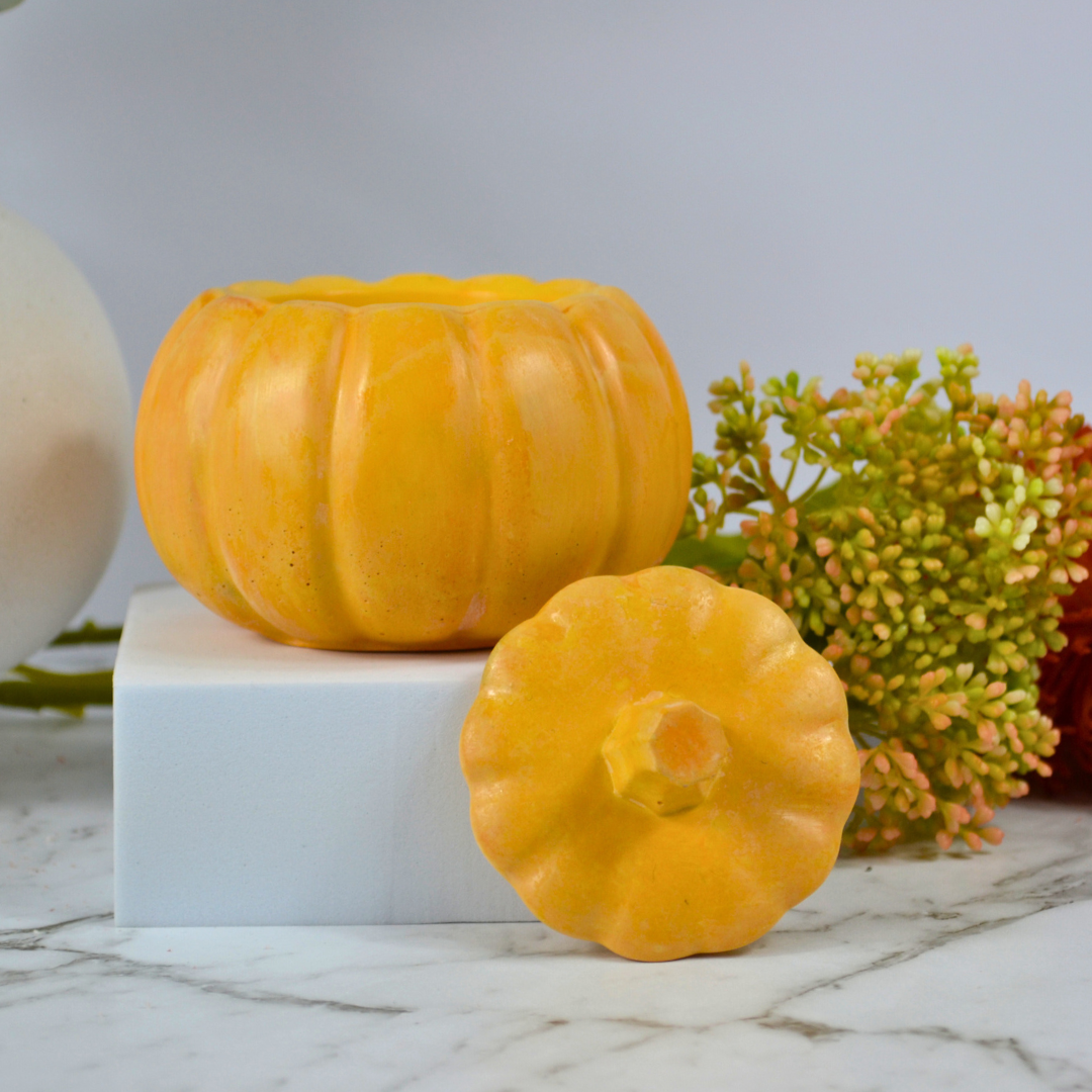 Pumpkin Home Decor: Pumpkin Concrete Jar,