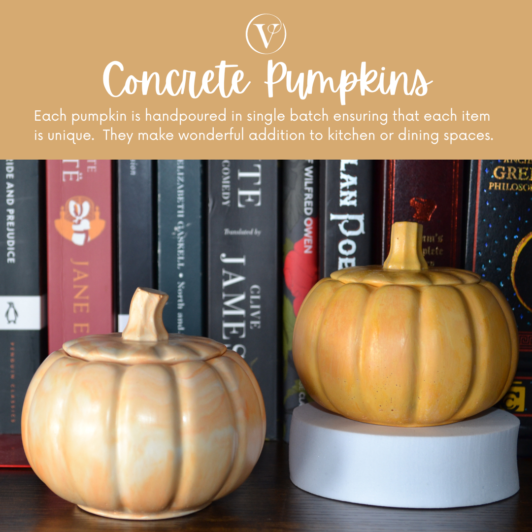 Pumpkin Home Decor: Pumpkin Concrete Jar,