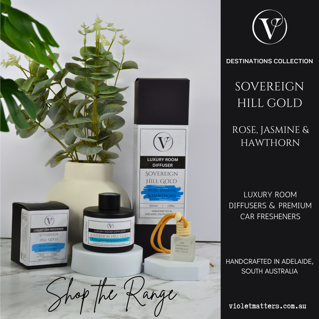 Sovereign Hill Gold - Rose, Jasmine & Hawtorn Luxury Room Diffuser