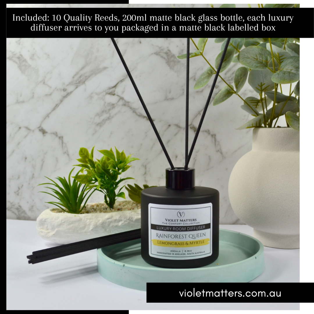 Rainforest Queen 200ml - Lemongrass & Myrtle Luxury Room Diffuser