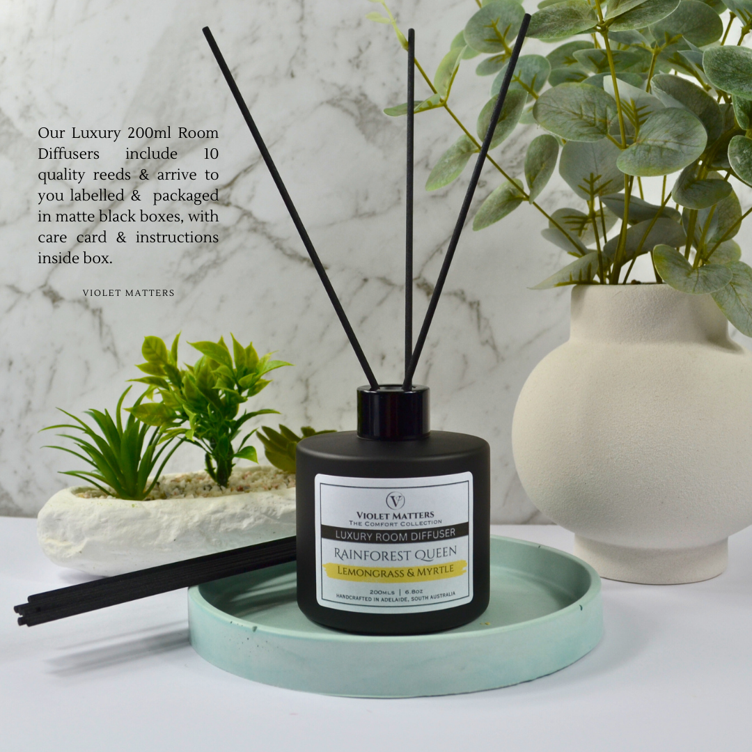 Rainforest Queen 200ml - Lemongrass & Myrtle Luxury Room Diffuser