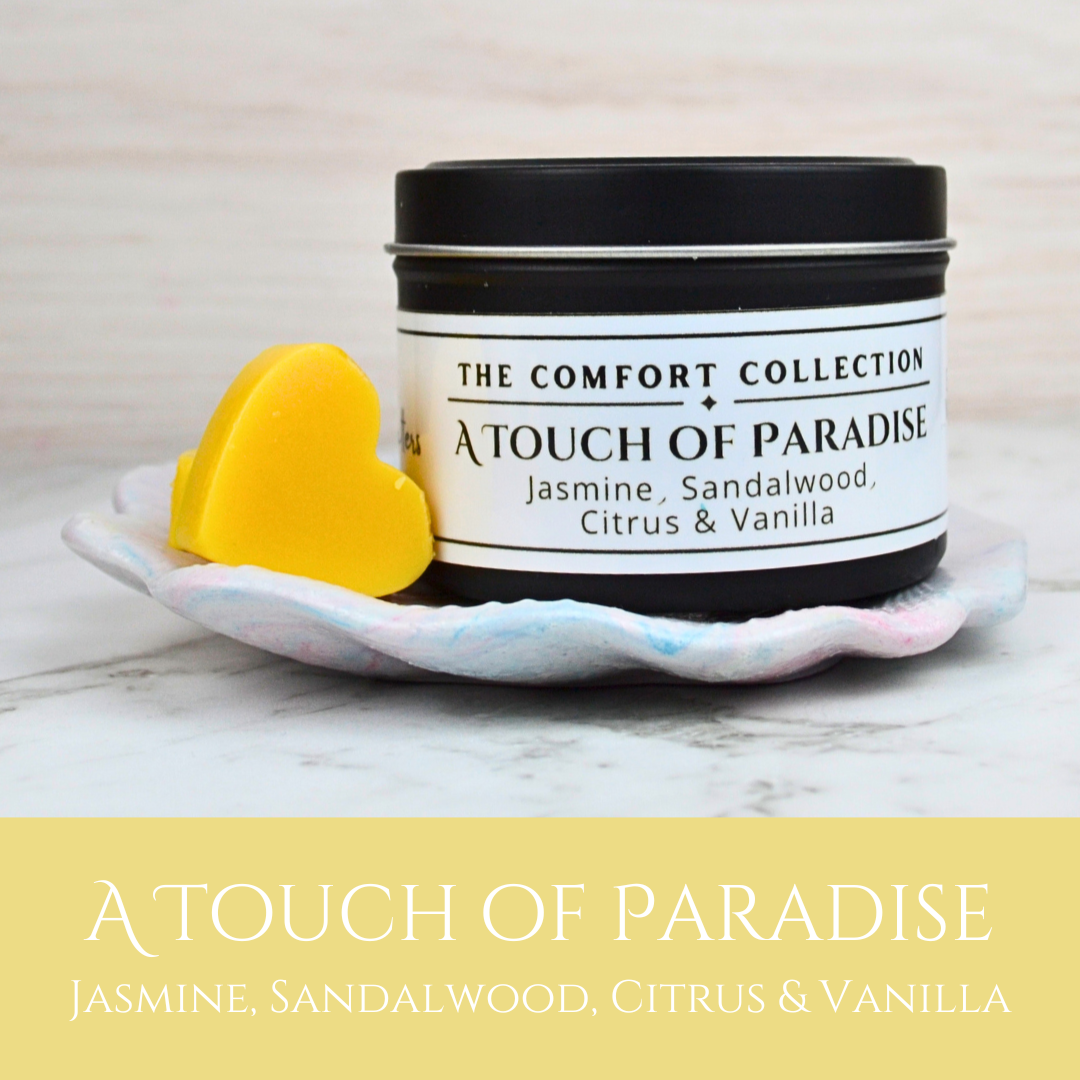 A Touch of Paradise: Jasmine, Sandalwood, Citrus & Vanilla - Eco Soy Wax Melt Tin