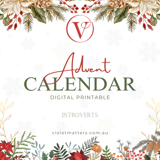 Digital Printable Advent Calendar For Introverts