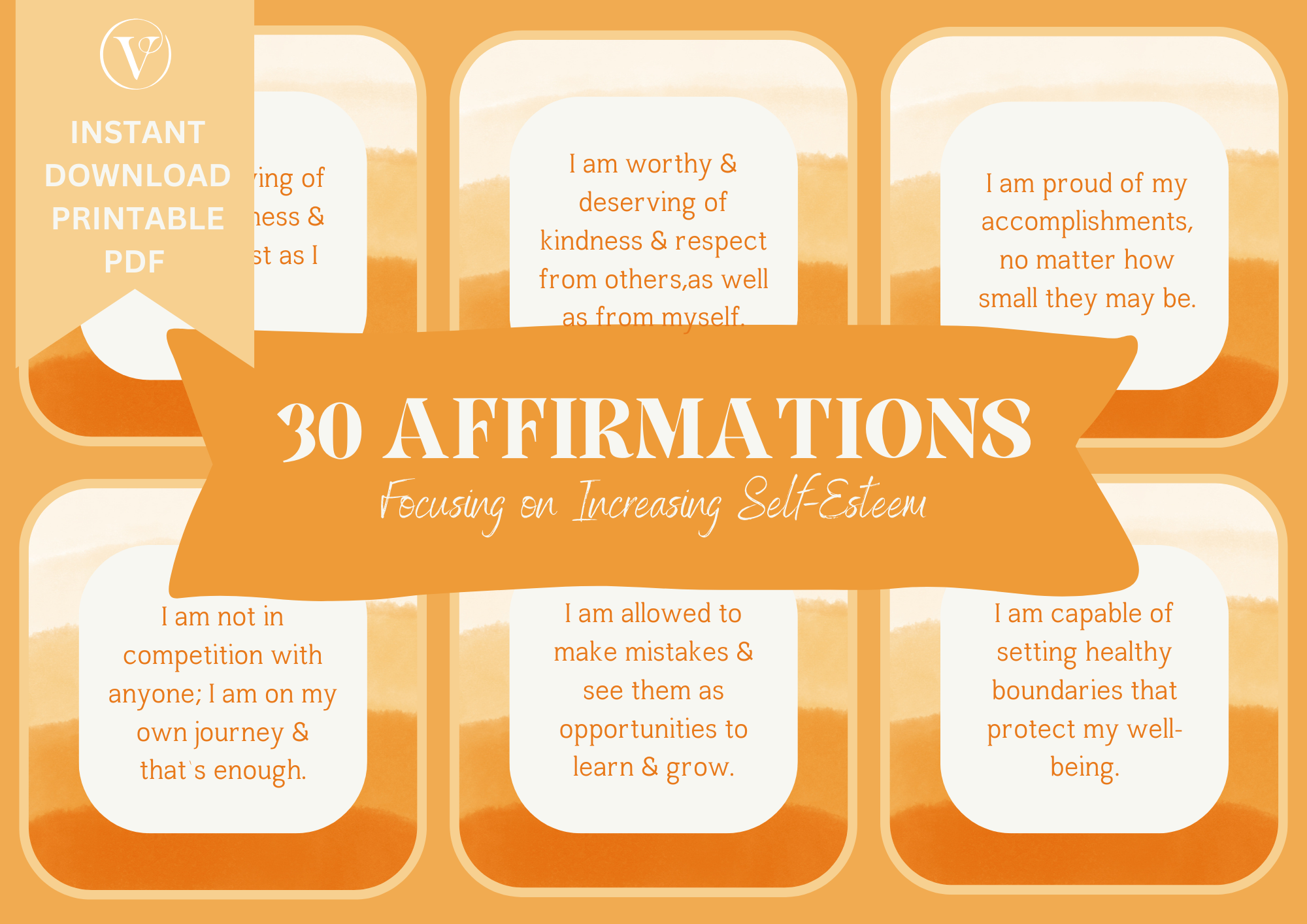 Affirmation Card Printable - Increasing Self-Esteem – Violet Matters