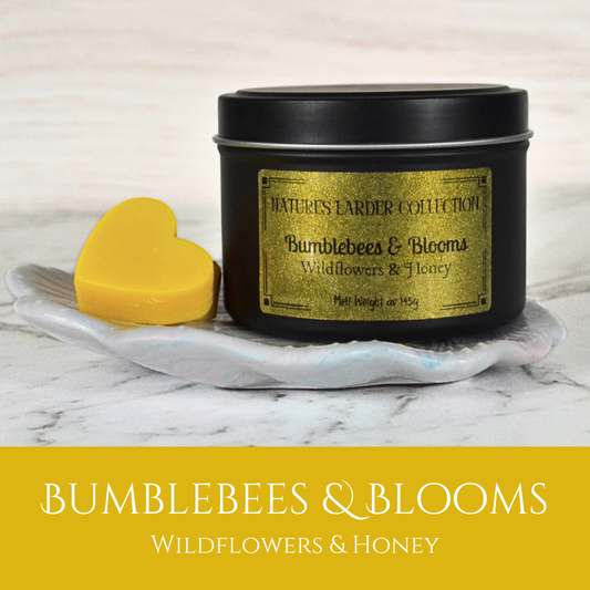 Bumblebees & Blooms: Wildflowers & Honey - Eco Soy Wax Melt Tin