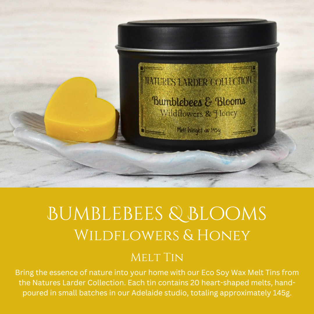 Bumblebees & Blooms: Wildflowers & Honey - Eco Soy Wax Melt Tin