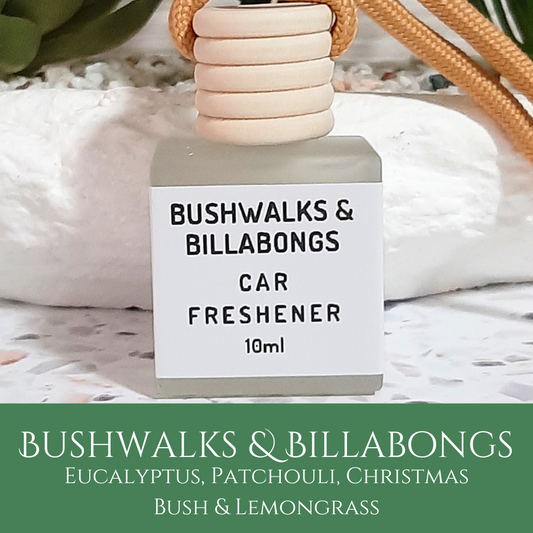 Bushwalks and Billabongs: Eucalyptus, Patchouli, Christmas Bush &  Lemongrass - Car Freshener