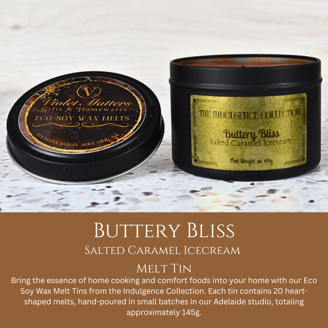 Buttery Bliss: Salted Caramel Icecream - Eco Soy Wax Melt Tin