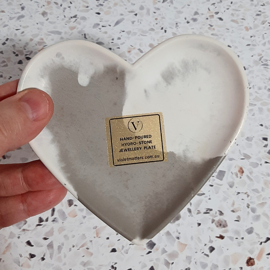 Concrete Heart Jewellery Plate