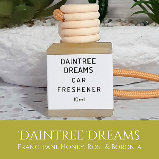 Daintree Dreams: Frangipani, Honey, Rose & Boronia - Car Freshener