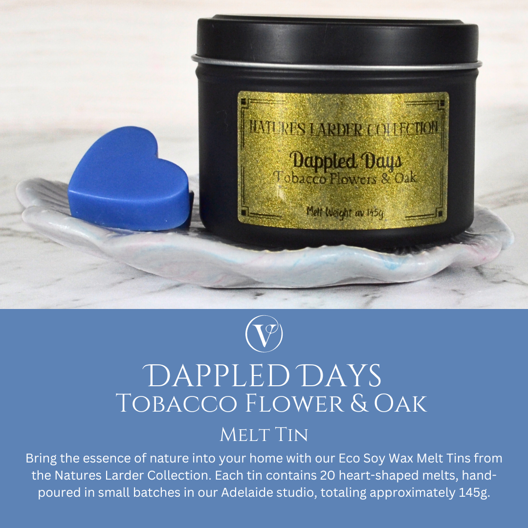 Dappled Days: Tobacco Flowers & Oak - Eco Soy Wax Melt Tin