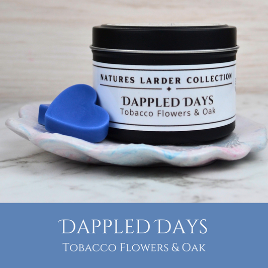 Dappled Days: Tobacco Flowers & Oak - Eco Soy Wax Melt Tin