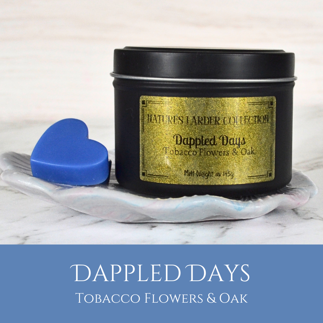 Dappled Days: Tobacco Flowers & Oak - Eco Soy Wax Melt Tin