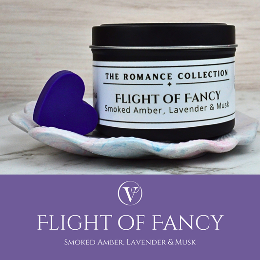 Flight of Fancy: Smoked Amber & Lavender & Musk - Eco Soy Wax Melt Tin