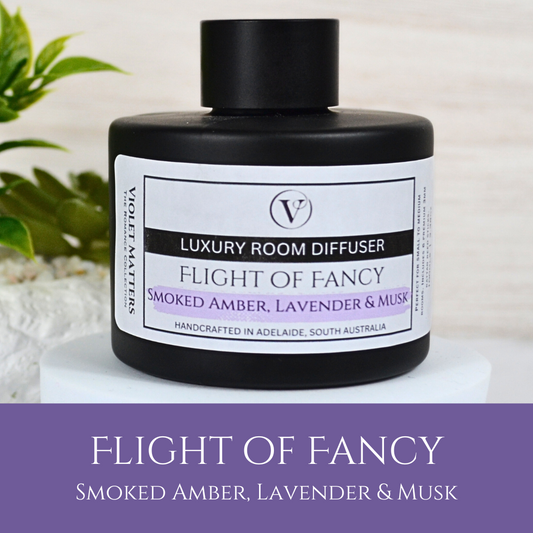 Flight of Fancy: Smoked Amber, Lavender and Musk - 100ml Room Diffuser