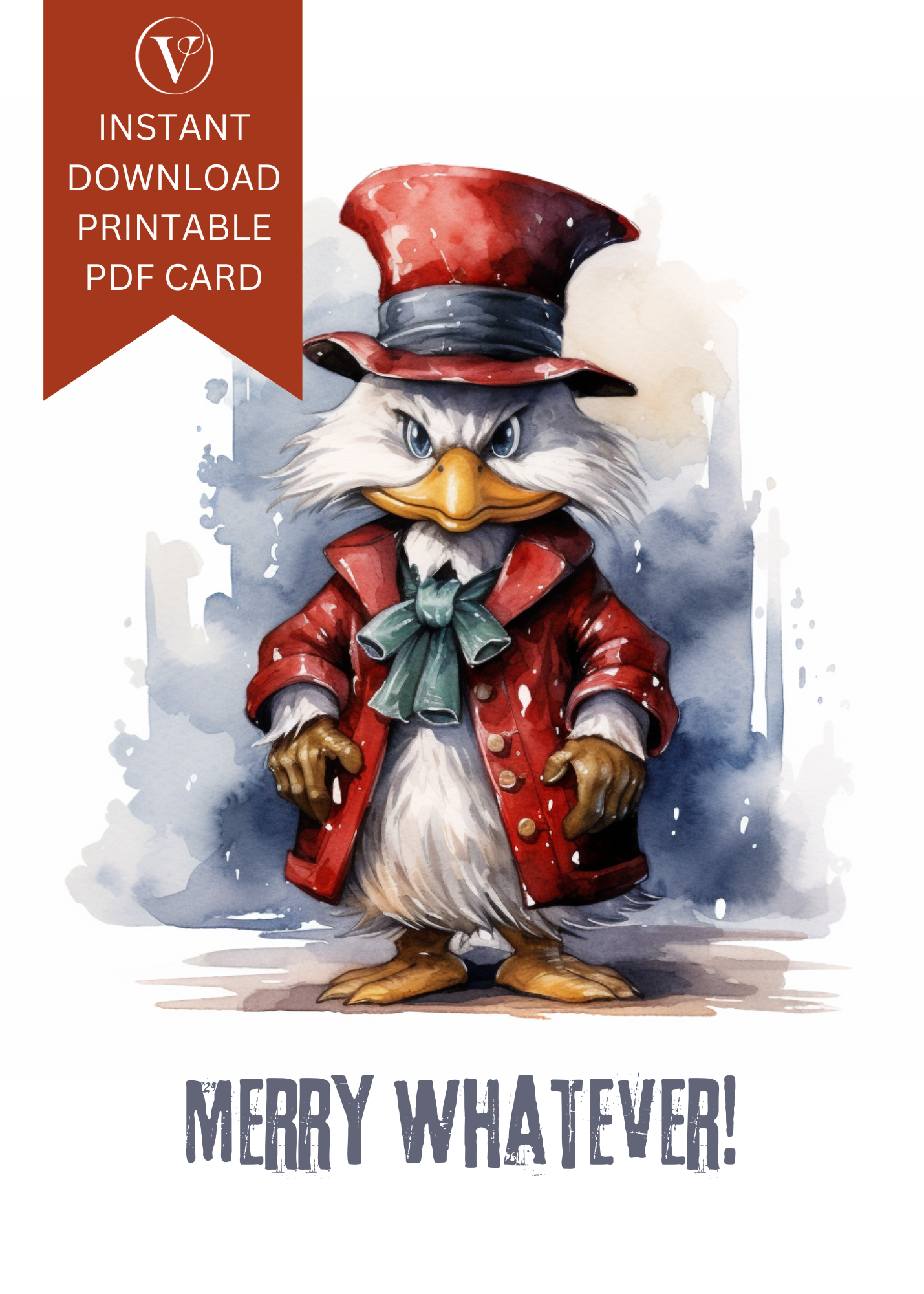 Embrace the Grump - Printable Anti-Christmas A5 Card