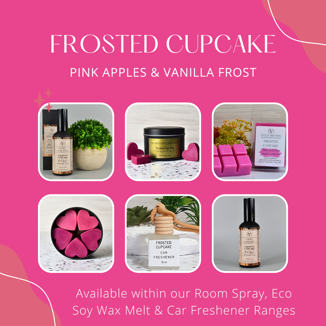 Frosted Cupcake: Pink Apple & Vanilla Frost - Car Freshener