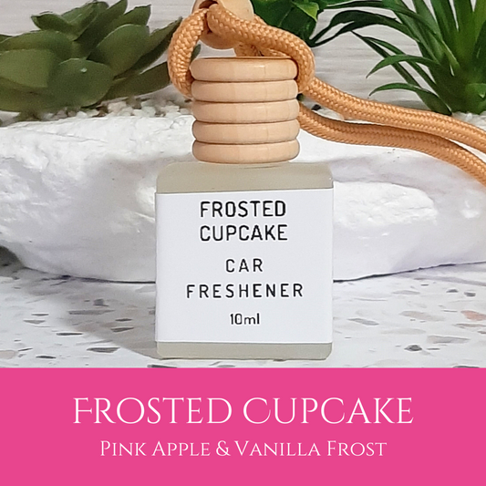 Frosted Cupcake: Pink Apple & Vanilla Frost - Car Freshener