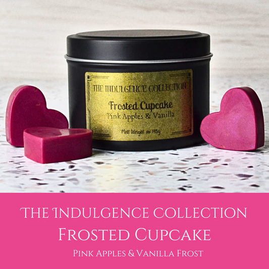 Frosted Cupcake:  Pink Apple & Vanilla Frost - Eco Soy Wax Melt Tin