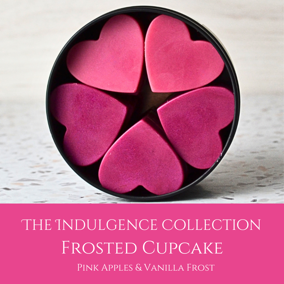 Frosted Cupcake:  Pink Apple & Vanilla Frost - Eco Soy Wax Melt Tin