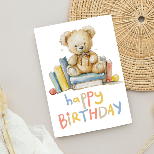 Blank A5 Printable Happy Birthday Card - Printable Card