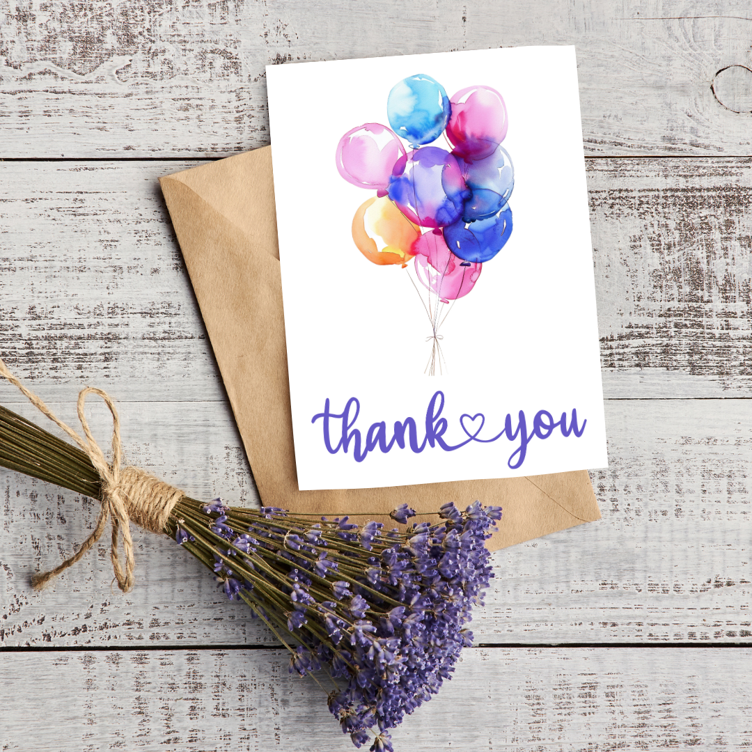 Blank A5 Printable Thank You Card - Printable Card