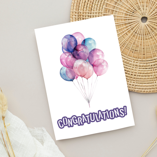 Blank A5 Printable Congratulations Card - Printable Card