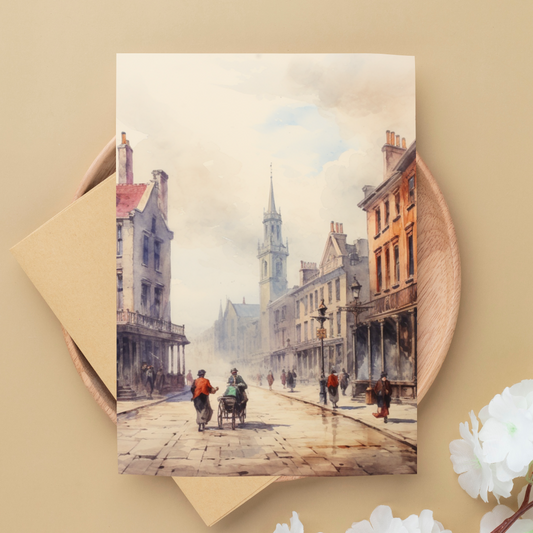 Beautiful Victorian Era Inspired Blank A5 Printable Card
