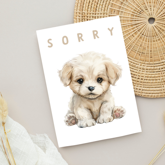 Cute Blank A5 Printable Sorry Card - Printable Card