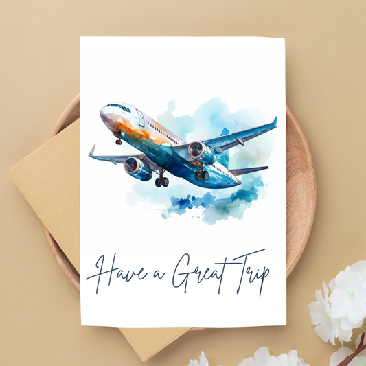 Have a Great Trip Blank A5 Printable Card