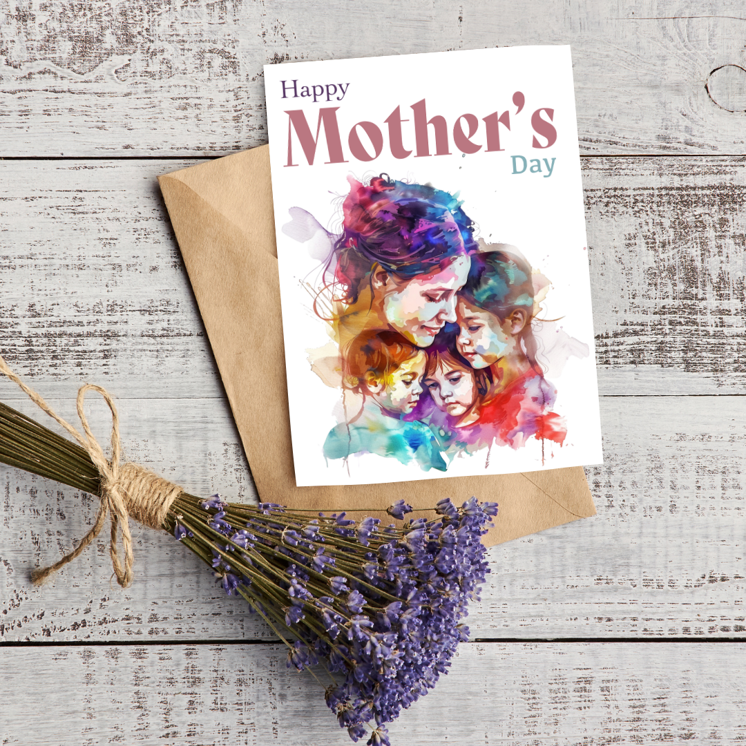 Mother's Day A5 Card for Special Occasions - Watercolor Printable Card